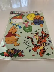 Vtg Window Clings Disney WINNIE THE POOH Halloween Color Clings