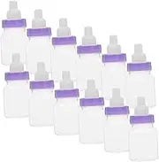 Amosfun 12Pcs Transparent Bottle Candy Containers Decorative Sweets Boxes for Showers and Birthdays Reliable Milk Bottle Design for Party Favors Stylish and Versatile