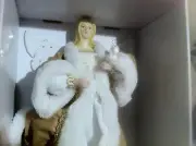 New in Box ! 12" Gold / White Dress ANGEL TREETOP