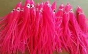 10 pack 12cm PINK SQUID OCTOPUS TROLLING SKIRTS LURES