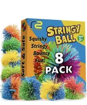 Stringy Balls & Sensory Toys for Kids 8 Pack