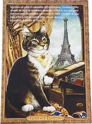 Sebreine 94148PC Gustave Eiffelin Cat Postcard Chats enchantes
