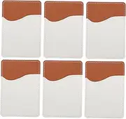 DOITOOL 6 Sets Sublimation Phone DIY Blank Card Holder for Credit and Subway Cards Multi Functional Phone Accessory for Custom Designs