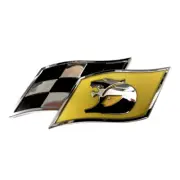 Genuine HSV Badge Flag Yellow Chrome Black for VE E1-E3 Clubsport R8 Maloo GTS