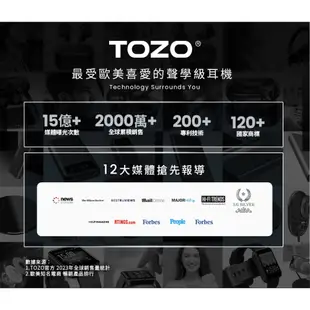 2024新品【TOZO】OpenReal ENC通話降躁氣傳導無線藍牙耳機(16H高續航/ORIGX調音/IPX8防水