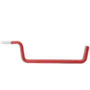 National Hardware 8in. L Vinyl Coated Red Steel Medium Ladder Hook 15lb cap.
