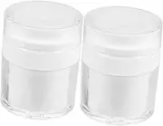 DRESSOOS 2pcs Airless Pump Cream Bottles Skincare Container Jar Travel Size Leak Toiletry Bottles