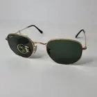 Ray Ban Hexagonal Flat Green Classic Sunglasses RB3548N 001 51-21 Men's Frame