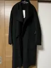 Uniqlo +J Cashmere Blend No Collar Coat Black L Modern Design JAPAN