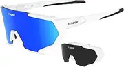 [X-TIGER] Polarized Sports Goggles Cycling Glasses with 3 or 5 Interchangeable Lenses UV400 Protection Tr90 Superlight Frame Bike Spectacles for Men Women Outdoor Sport Golf Skiing Running Driving
