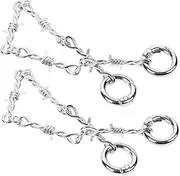 [FRCOLOR] 2pcs Sandals Chain Charms DIY Shoe Chain Accessories for Decorative Footwear Lightweight Design Simple Yet Stylish Fit for Holey Sandals