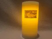 Glowing Christmas candle, flameless with timer, vanilla scent & timer.