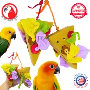 Bonka Bird Toys 2224 Duo Medium Pizza Slice Chew Forage Cage Toy Conure Quaker