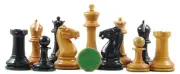 Walter Grimshaw 1854 Circa Reproduction 3.25” Staunton Antiqued Boxwood Chessmen