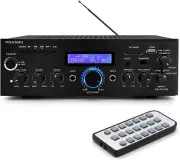 Wireless Bluetooth Power Amplifier - 200 Watt Audio Stereo Receiver W/ USB Port,