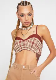 Reckless in Plaid Crop Top