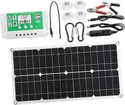 1Set Foldable Solar Panel Kit with Controller Lightweight and Portable Solar Charger for Outdoor Emergency Power for Camping Hiking and Travel