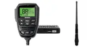 Uniden X76 UHF with Dual Speakers LCD Display 80CH 5W+GME AE4704B BLACK ANTENNA