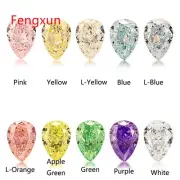 Pear shape Crushed Ice Cut Shiny Cubic Zircona Multicolor Loose beads For Ring