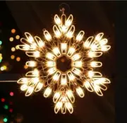 18" 50 Lighted Snowflake Christmas Window Silhouette Decoration