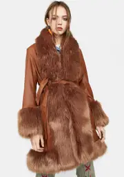 [dELiA*s by Dolls Kill] Bohemian Gig Faux Fur Coat