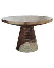 Sagebrook Home Coffee Table with Ribbed Base