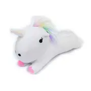 Cute Cartoon Unicorn Shape Plush Student Tool Pen Bag(White)