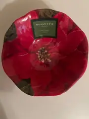 Balsam & Fir Poinsettia Christmas Melamine Bowl Set of 4 NEW HOLIDAYS