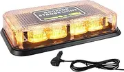 I LITTON LED Strobe Light, Car Roof Light with Magnetic Base, 16 Flashing Modes 72-LED Waterproof Flashing Beacon Light (Amber)