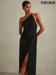 Reiss Black Suri One-Shoulder Bodycon Dress (B84050) | $460
