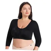 Plus Size Women's Arm Shaper Tops Arm Lift Slimmer Compression 3X-Large Black