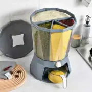 360° Rotating Dry Food Dispenser 22 Lbs Round Cereal Dispenser Grain Dispenser