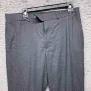 Kenneth Cole Pants Mens Grey 33 Unhemmed Flat Front Dress Suit