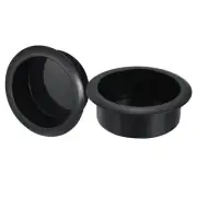 2 Pcs Plastic Drop-in Cup, 1.38"x4.25" Drink Can Holder, Black