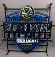 Vivid LED Los Angeles Rams LA Football Beer 24"x20" Neon Sign Light With Dimmer