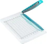 Paper Slicer Cutter | 6-Inch Small Paper Slicer with Grid Panel Scale - Multifunctional Paper Cutting Board, Curved Design Anti Slip Cardstock Cutter for Precision Crafting