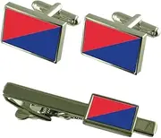 [Select Gifts] City Riobamba Ecuador Flag Cufflinks Tie Clip Box Gift Set