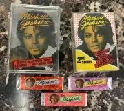 1984 Michael Jackson Full Card Sets Series 1 & 2 (66 Cards, 66 Stickers, 3 Gum)