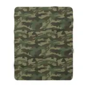 Woodland Camo Sherpa Fleece Blanket