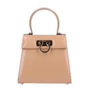 Salvatore Ferragamo Studio Box Tote Bag One size Nude