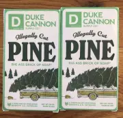 Lot of 2 Duke Cannon Supply Co Illegally Cut Pine Big Ass Brick Of Bar Soap 10oz