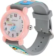 [ANDRESLAD] Children's Watch Little Girl Cartoon Watch Watch Casual Watches Wristwatch Waterproof Watch Cat Digital Watch Cat Watch Pink