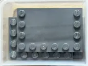LEGO Parts - Dark Bluish Gray Tile 4 x 6 with Studs on Edges - No 6180 - QTY 5