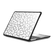 MacBook Air 13-inch (M2 - M4) Impact Case White Transparent Leopard Animal Print