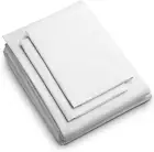 Italy Cotton Sheets, Pure Cotton Percale Sheets Set, 4 Pc Queen Size Bed Sheets