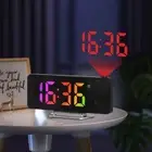 180° Rotation Table Clock Snooze Digital LED Clocks for Bedroom