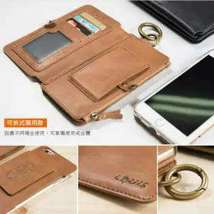 LOUIS 錢包手機皮套 OPPO R9S 可拆開分離 兩用 棕色