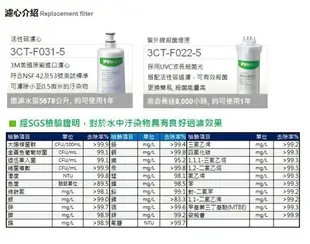 3M 紫外線殺菌淨水器 UVA3000 附發票