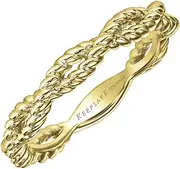 Twisted Rope Band Stackable Ring in 925 Sterling Silver or 18k Yellow Gold Vermeil, by Keepsake