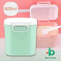 在飛比找蝦皮購物優惠-【Baby House 愛兒房】寶寶便攜式奶粉儲存盒 (上下